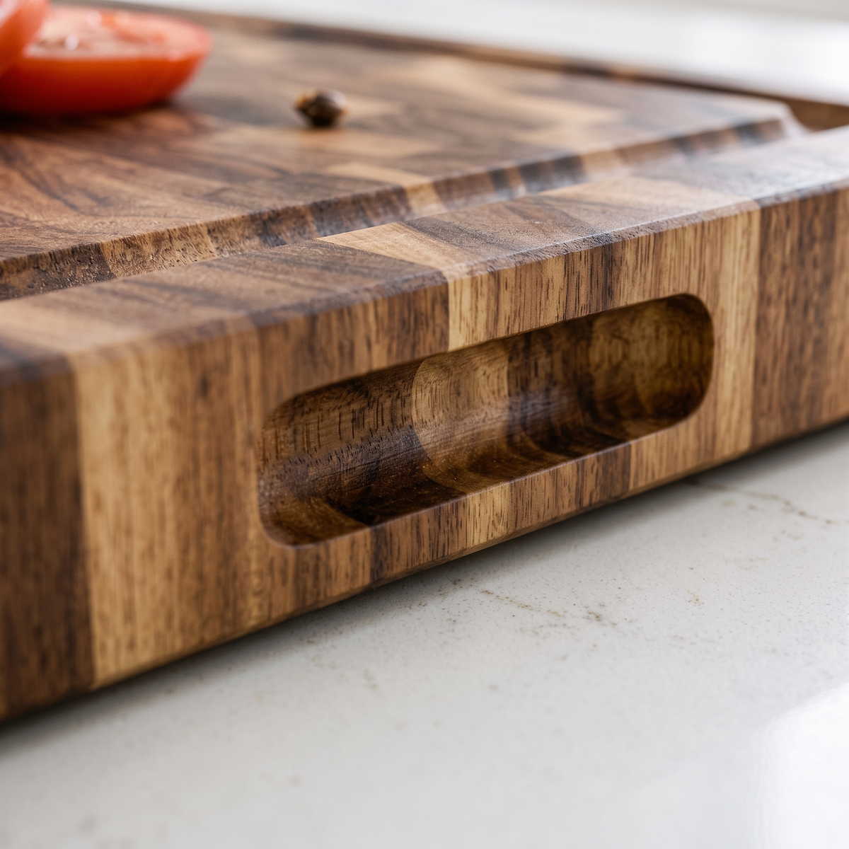 Cuisorb® Heavy-Duty End-Grain Acacia Wood Butcher Block with Deep Juice Groove