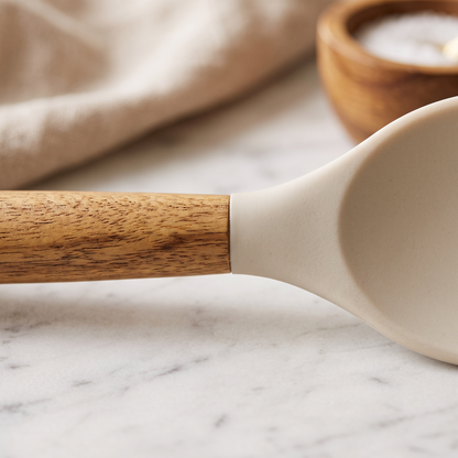 Cuisorb® Artisan Silicone & Acacia Wood Cooking Utensil Set with Ceramic Holder