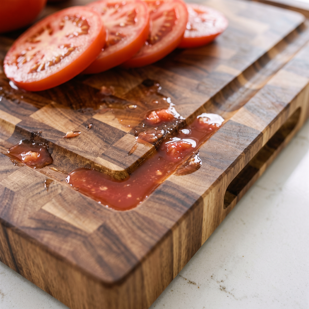 Cuisorb® Heavy-Duty End-Grain Acacia Wood Butcher Block with Deep Juice Groove