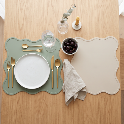 Cuisorb® Heat-Resistant Geometric Silicone Trivet & Table Mat 4-Piece Set