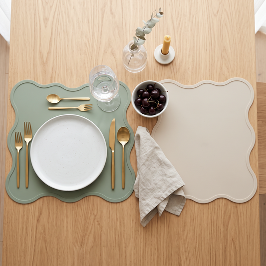 Cuisorb® Heat-Resistant Geometric Silicone Trivet & Table Mat 4-Piece Set